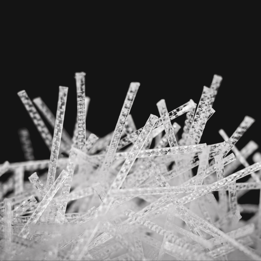 Włókna polimerowe do betonu karbowane 40 mm FIBERFLEX 470 przeźroczyste 5kg polipropylenowe